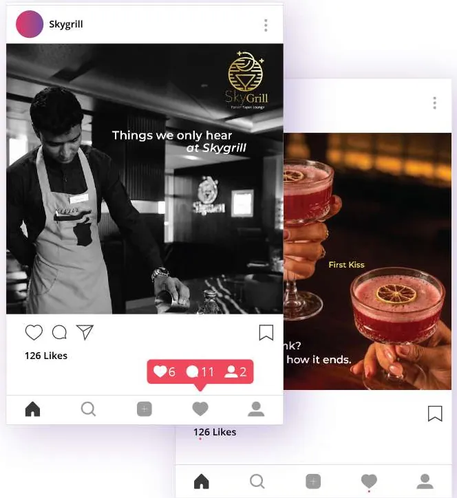 SkyGrill campaign creatives